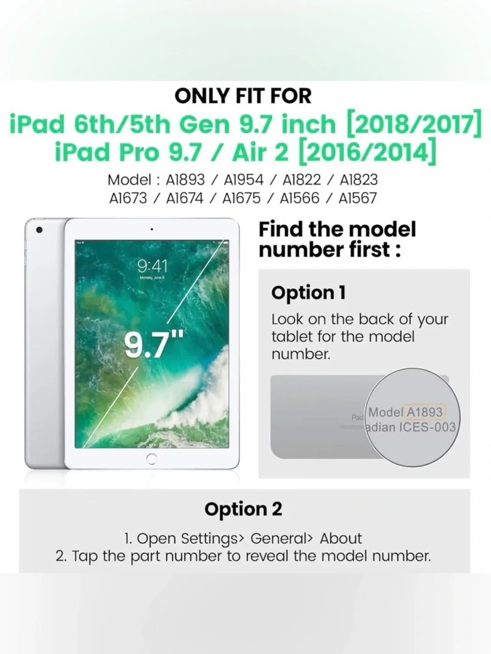 SEYMAC Case for iPad 6th/5th Generation 9.7 Inch Full-Body Shockproof Heavy Duty